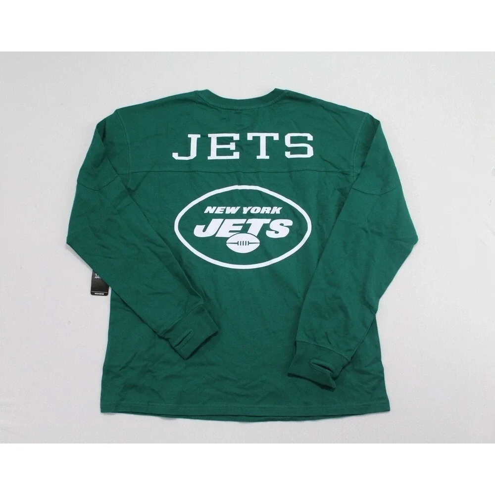 New York Jets Women Green Tee Shirt Long Sleeve Casual Size Large